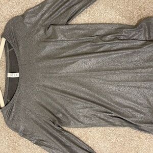 lululemon athletica Silver Sparkle Long Sleeve Top